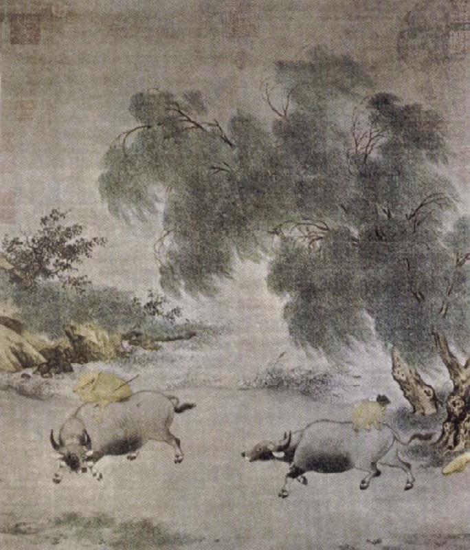 Li Ti Drovers returning in a storm china oil painting image